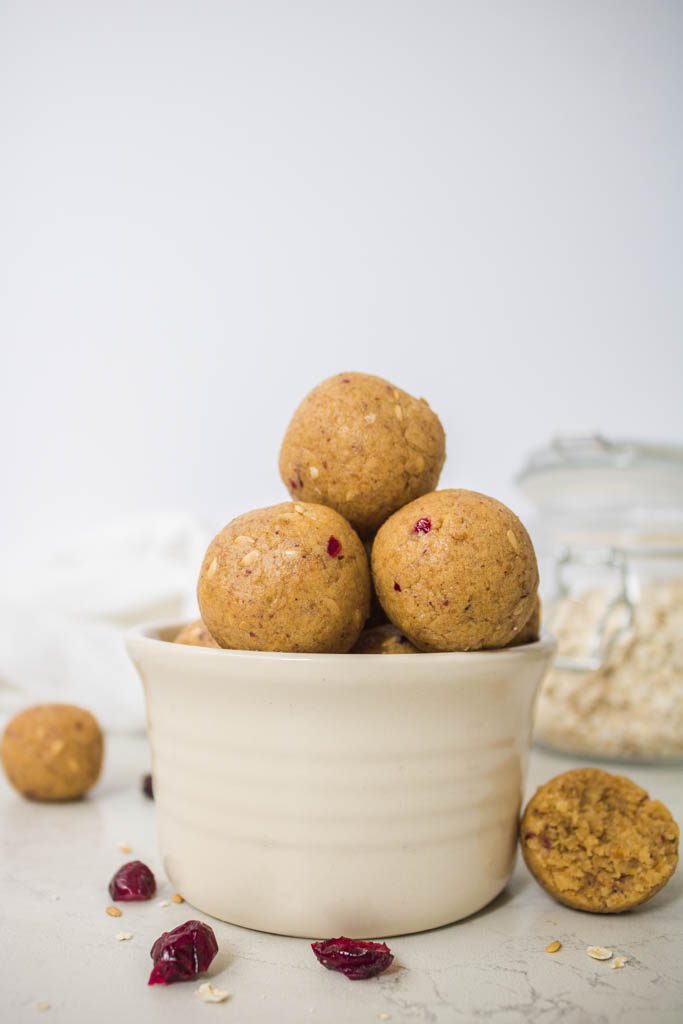  Cashew Cranberry Energy Bites stacked 