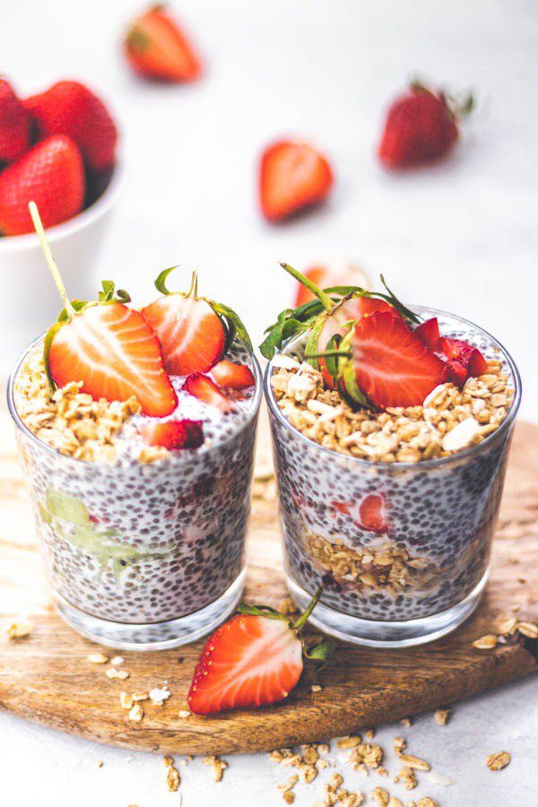 Strawberry chia pudding