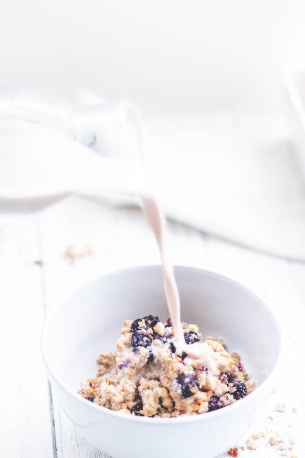dairy-free baked blueberry oatmeal