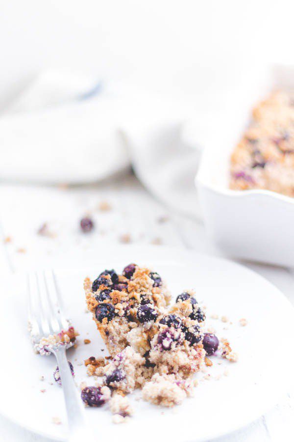 dairy-free baked blueberry oatmeal