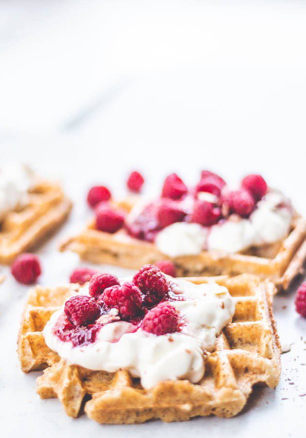 waffles and raspberries 8